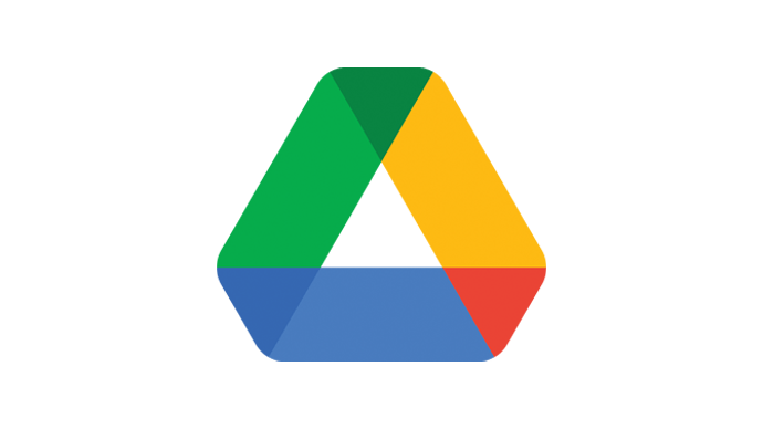 Google Drive logo with multicolored triangle symbolizing cloud storage capabilities.