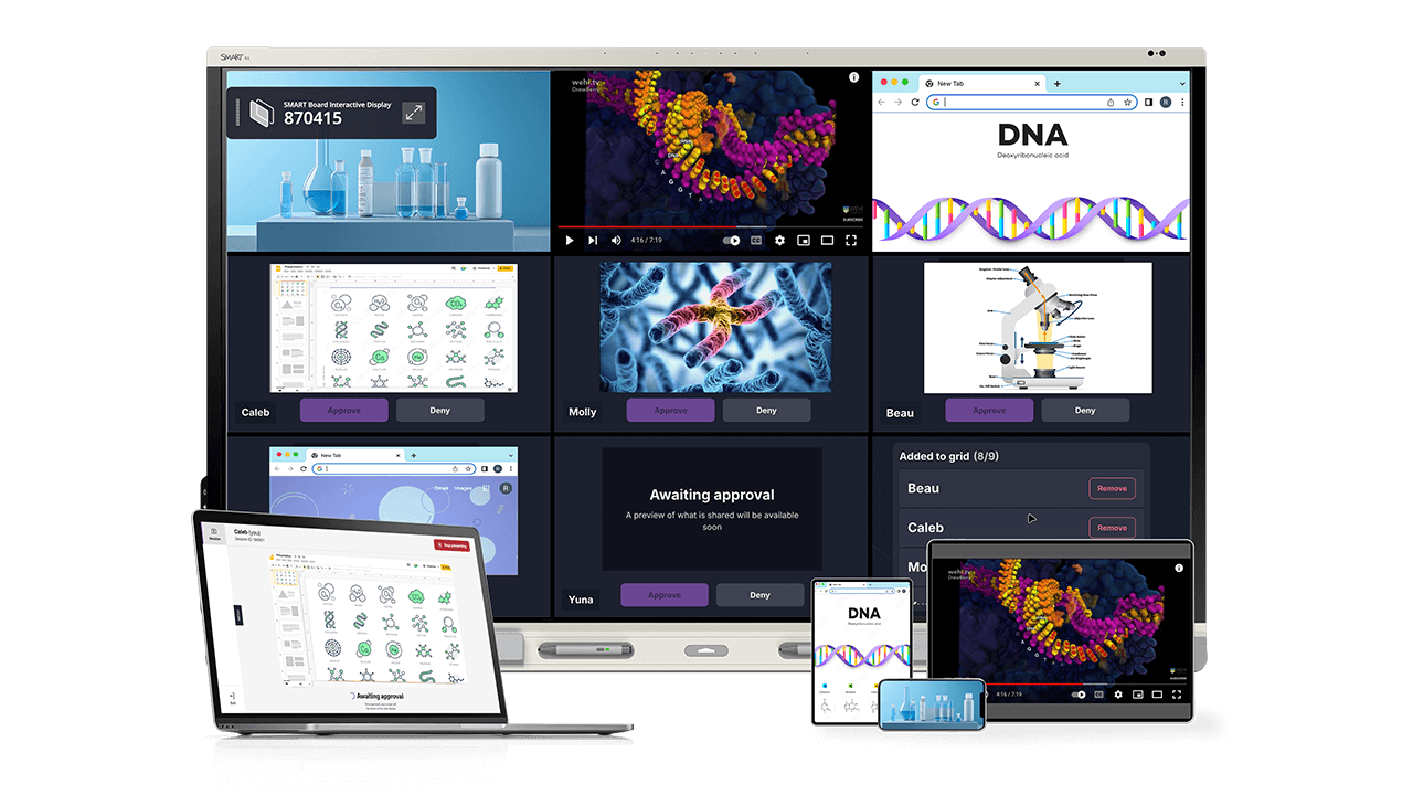 SMART Mirror on a Laptop, SMART Board, and mobile device